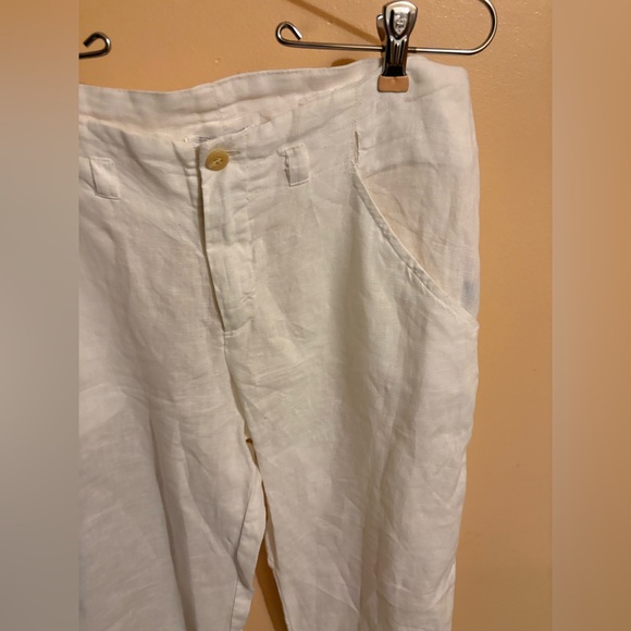 Johnny Was white linen pants - Picture 4 of 5